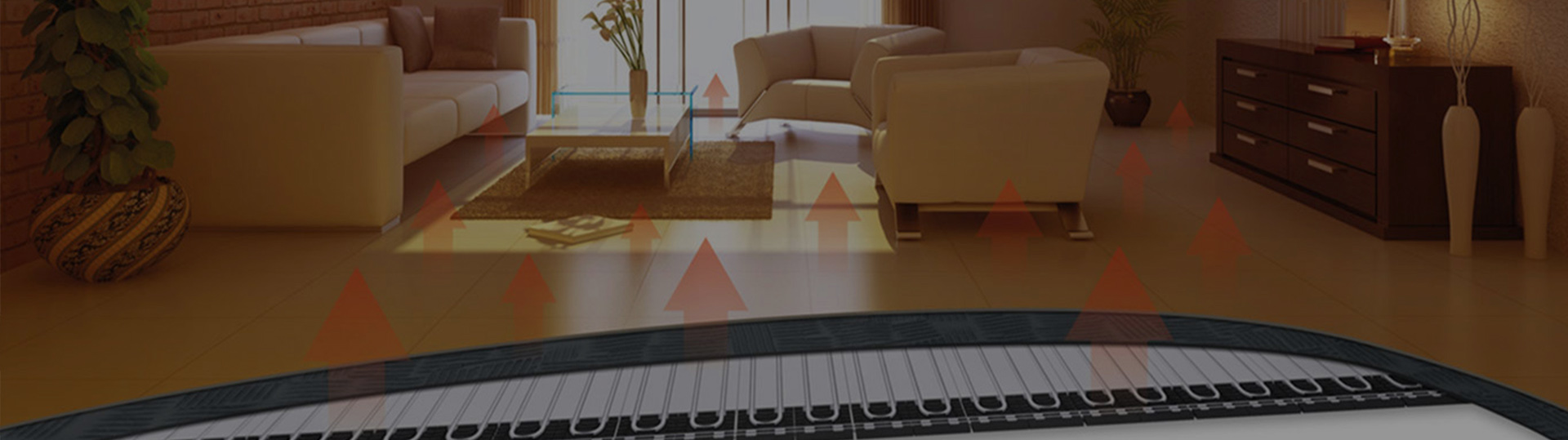 Radiant floor heating solutions banner for the Rochester, New York area.